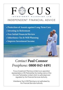 Focus Investment Planning Focus Investment Planning
